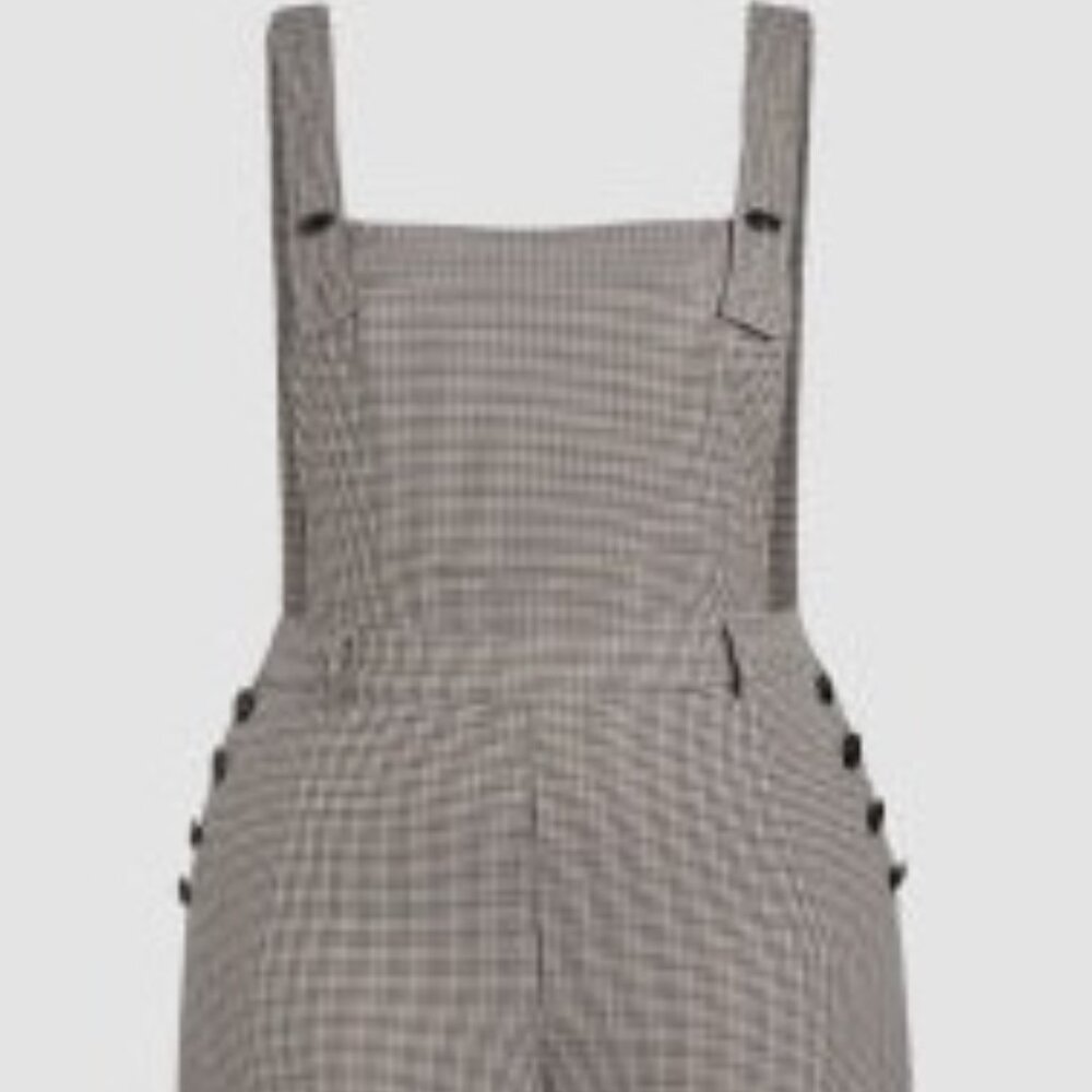 Houndstooth Straight Leg Jumpsuit